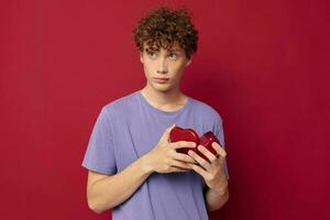 funny teenager heart-shaped box gift romance photo