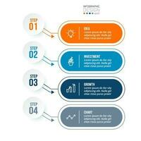 Infographic template business concept with workflow. vector