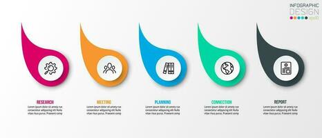 Business concept infographic template with option. vector
