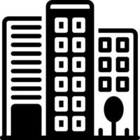 solid icon for office building vector