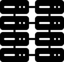 solid icon for database vector