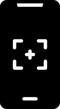 solid icon for print screen vector