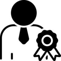 solid icon for prequalified vector