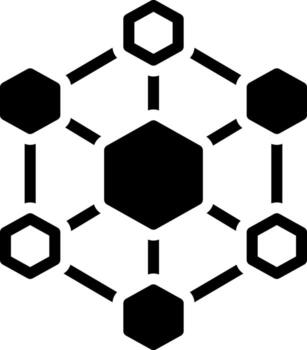 sólido icono para interconectividad vector