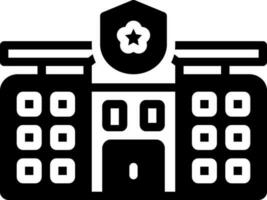 solid icon for precinct vector