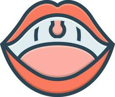 color icon for open mouth vector