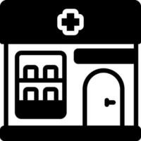 solid icon for pharmacy vector