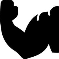 solid icon for biceps vector