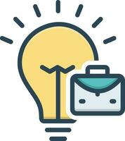 color icon for trading idea vector