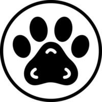 solid icon for pawprint vector