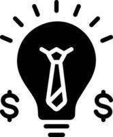 solid icon for business idea vector