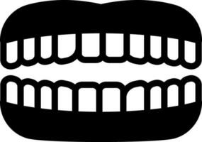 solid icon for teeth vector