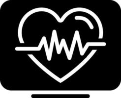 solid icon for heartbeat vector