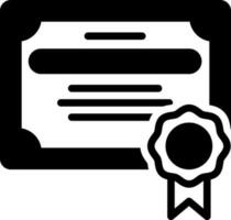 solid icon for certified vector