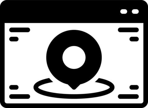 solid icon for located vector