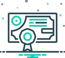 mix icon for certificates vector