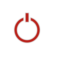 On, off power icon. Energy switch symbol. Circle button with flat web icon png