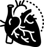 solid icon for arteries vector