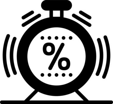 sólido icono para oferta vector