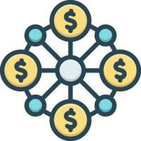 color icon for multiple vector