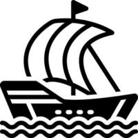 solid icon for sailing ship vector