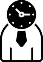 solid icon for time management vector