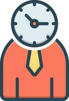 color icon for time management vector