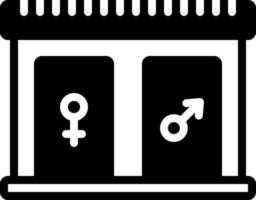 solid icon for restroom vector