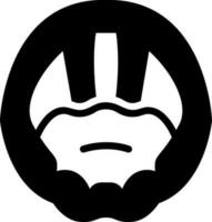 solid icon for vocal cords vector