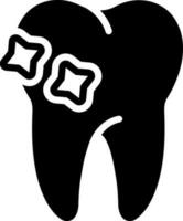 solid icon for tooth vector