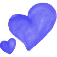 Blue Watercolor Clip Art Heart Png Illustration Paper Texture