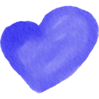 Blue Watercolor Clip Art Heart Png Illustration Paper Texture