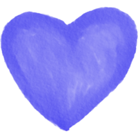 blå vattenfärg klämma konst hjärta png illustration papper textur