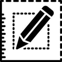 sólido icono para escribir vector