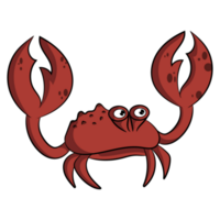 Red Crab Cartoon Sea Animals Character Design png