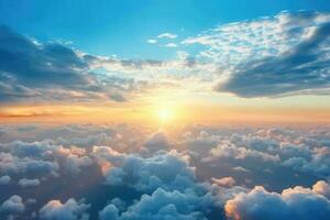 beautiful sky and clouds sunrise photography AI Generated photo