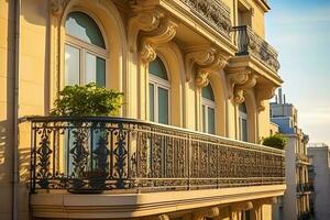 Balcony Classic Building Stock Photos photography Generated AI