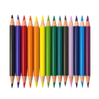Colorful pencils isolated. Illustration AI Generative png