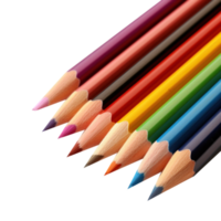 kleurrijk potloden geïsoleerd. illustratie ai generatief png