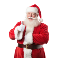 santa claus fazer uma gesto isolado. ilustração ai generativo png