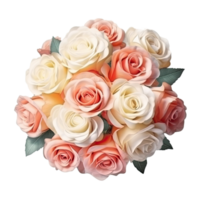 mignonne mariage bouquet. illustration ai génératif png