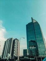 The View of Modern office building and apartment photo