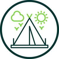 Camping tent Vector Icon Design