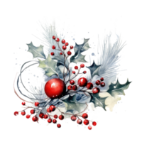 Christmas composition watercolor. Illustration png