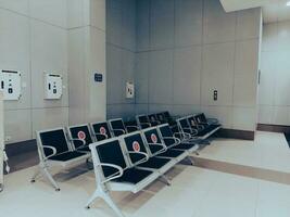 Indoor empty passenger seat MRT station photo