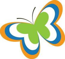 Beautiful butterfly in indian flag color. vector