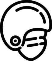 Flat Style Helmet Icon in Line Art. vector