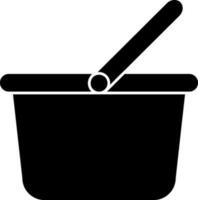 Basket Icon Or Symbol In Black Color. vector