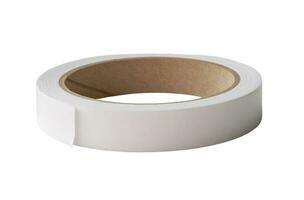 Single white double scotch tape or foam tape isolated on white background with clipping path. photo