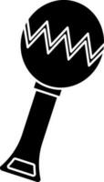 Rattle Icon In black and white Color. vector